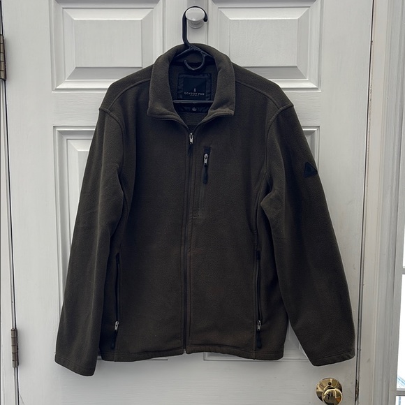 NWOT London Fog Men’s Green Fleece Zip Up Shirt, Fall, Zipper Pockets, Size L - Picture 16 of 17